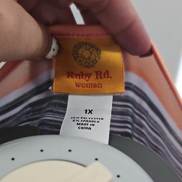 Ruby Rd. Colorful Striped Blouse - Picture 2 of 5